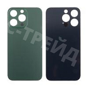 Задняя крышка для iPhone 13 Pro (A2640) Зеленый (стекло, узкий вырез под камеру, логотип) - Премиум
