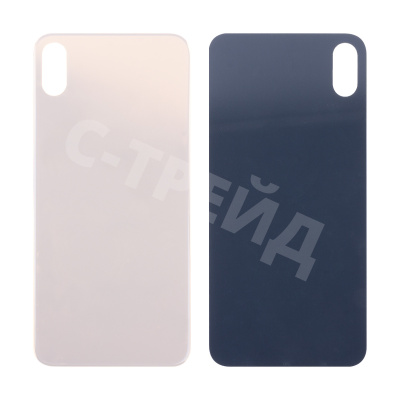Задняя крышка для iPhone Xs Max (A1921/A2101) Золото (стекло, монолит, широкий вырез под камеру, логотип) - Премиум