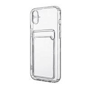 Чехол-накладка для iPhone 16 (с защитой камеры, карманом для карт, прозрачный)