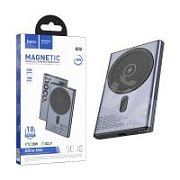 Внешний Аккумулятор (Power Bank) Hoco Q32 5000 mAh (20W, PD, беспроводная зарядка 15W, MagSafe, Type-C) Серый