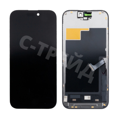 Дисплей для iPhone 15 Pro (A3102) в сборе с тачскрином Черный - (In-Cell) Стандарт