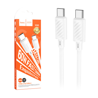 Кабель Type-C - Type-C Hoco X88 (5A, 60W) Белый