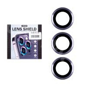 Защитное стекло линзы камеры для iPhone 14 Pro/14 Pro Max (комплект 3 шт.) Фиолетовый