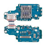 Шлейф для Samsung Galaxy S25 Ultra (S938B) плата на системный разъем/разъем SIM/микрофон - Премиум