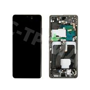 Дисплей для Samsung Galaxy S21 Ultra (G998B) модуль с рамкой Черный - OR (SP)