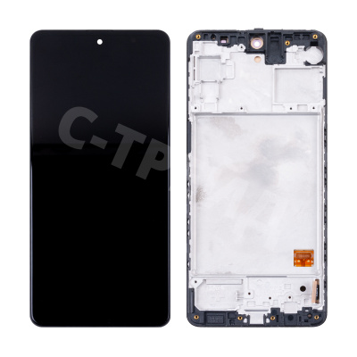 Дисплей для Samsung Galaxy M31s (M317F) модуль с рамкой Черный - (OLED) (Full Size)