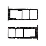 Держатель SIM для Samsung Galaxy A02s (A025F) Черный