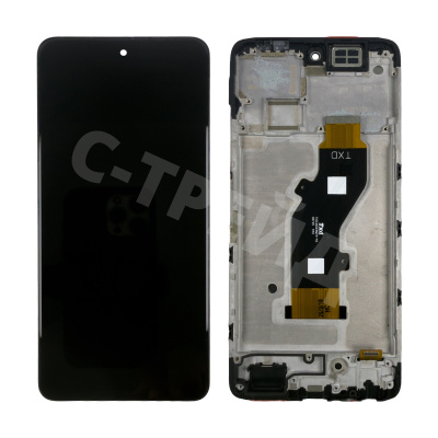 Дисплей для Tecno Spark 30 4G (KL6) модуль с рамкой Черный - OR