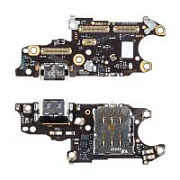 Шлейф для Huawei Nova 13 (BLK-AL80) плата на системный разъем/разъем SIM/микрофон - Премиум