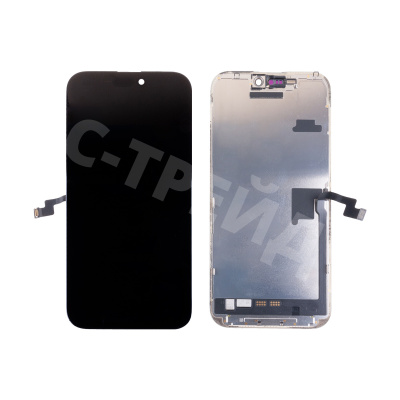 Дисплей для iPhone 16 Pro Max (A3296) в сборе с тачскрином Черный - OR100 (rev. LG) (Снятый, без ремонта)