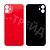 Задняя крышка для iPhone 11 (A2221) Красный (стекло, монолит, широкий вырез под камеру, логотип) - Премиум