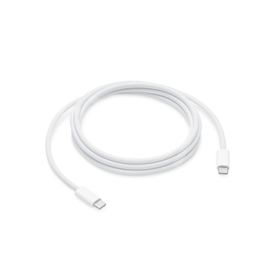 Кабель Type-C - Type-C для iPhone 15/15 Plus/15 Pro/15 Pro Max/16/16 Plus/16 Pro/16 Pro Max (60W, PD, оплетка нейлон, тех.упак.) Белый