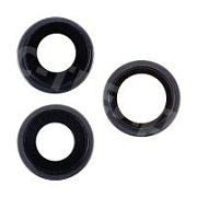 Стекло камеры для iPhone 15 Pro Max (комплект 3 шт.) Черный