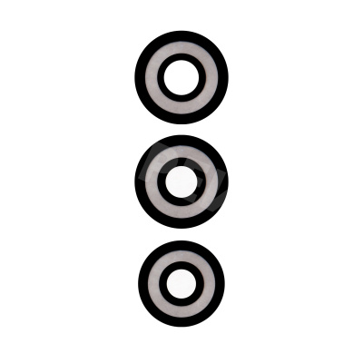 Стекло камеры для Tecno Spark 10 4G (KI5q) (комплект 3 шт.) Черный