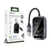 Адаптер USB Acefast QC1 (CarPlay/Android Auto, беспроводной, с адаптером Type-C) Серый