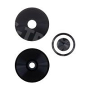 Стекло камеры для Xiaomi Poco M6 4G (2404APC5FG) (комплект 3 шт.) Черный