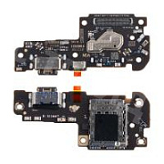 Шлейф для Xiaomi Redmi Note 12 Pro 5G (22101316C/22101316I/22101316G) плата системный разъем/разъем SIM/микрофон - Премиум