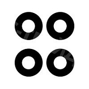 Стекло камеры для Huawei Honor X8 4G (TFY-LX1) (комплект 4 шт.) Черный