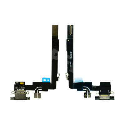 Шлейф для iPhone 16 Pro Max (A3296) на системный разъем/микрофон Черный - Премиум