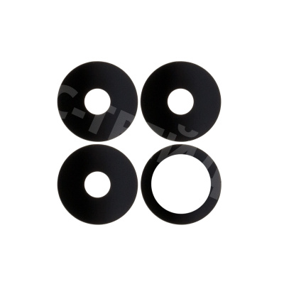 Стекло камеры для Realme 8 4G/8 Pro (RMX3085/RMX3081) (комплект 4 шт.) Черный