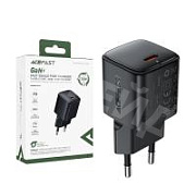 Сетевое зарядное устройство Type-C Acefast A117 (20W, PD, mini GaN) Черный