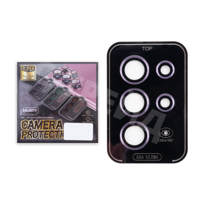 Защитное стекло линзы камеры для Galaxy Samsung S24 Ultra (S928B) (комплект 5 шт.) Фиолетовый