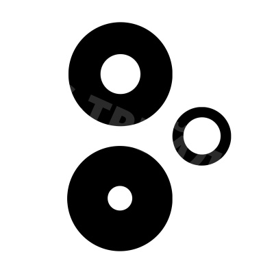 Стекло камеры для Xiaomi Redmi Note 14 4G (24117RN76O/24117RN76G ) (комплект 3 шт.) Черный