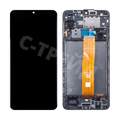 Дисплей для Samsung Galaxy A12 (A125F) модуль c рамкой Черный - OR Ref. (SP)