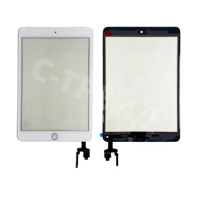 Тачскрин для iPad mini 3 2014 (A1599/A1600) в сборе с микросхемой Белый - OR