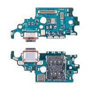 Шлейф для Samsung Galaxy S21 (G9910/Asia/America version) плата системный разъем/разъем SIM/микрофон - Премиум