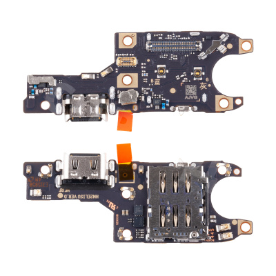 Шлейф для Huawei Honor 200 (ELI-AN00) плата на системный разъем/разъем SIM/микрофон - Премиум