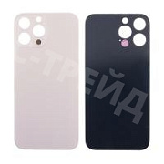 Задняя крышка для iPhone 13 Pro Max (A2645) Золото (стекло, узкий вырез под камеру, логотип) - Премиум