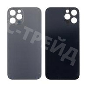Задняя крышка для iPhone 12 Pro (A2407) Серый (стекло, узкий вырез под камеру, логотип) - Премиум