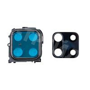 Стекло камеры для Xiaomi Redmi Note 9 Pro (M2003J6B2G) в сборе с рамкой Черный