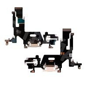 Шлейф для iPhone 11 (A2221) на системный разъем/микрофон Белый - Премиум