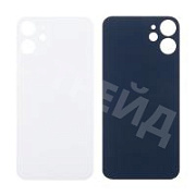 Задняя крышка для iPhone 12 mini (A2399) Белый (стекло, широкий вырез под камеру, логотип)