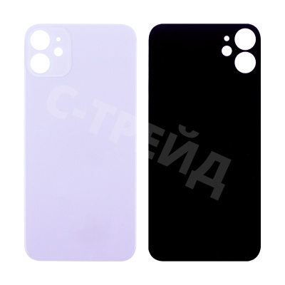 Задняя крышка для iPhone 11 (A2221) Фиолетовый (стекло, широкий вырез под камеру, логотип)