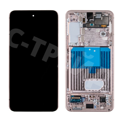 Дисплей для Samsung Galaxy S22 (S901B) модуль с рамкой Розовый - OR (SP)