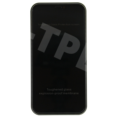 Защитное стекло "Антишпион" для iPhone X/Xs/11 Pro Черный (Закалённое, полное покрытие)