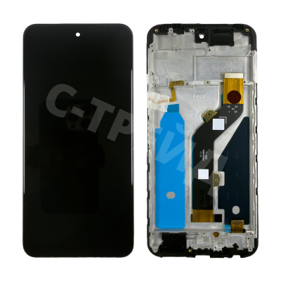 Дисплей для Tecno Pova 4 (LG7n) модуль с рамкой Черный - OR