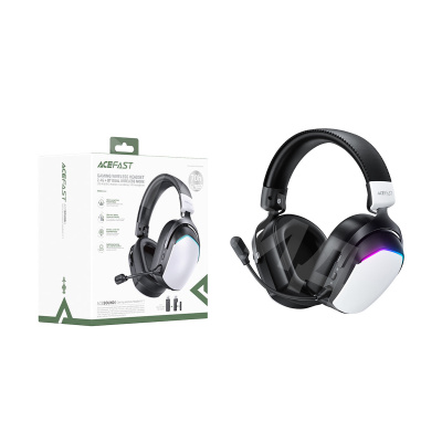 Беспроводные наушники Bluetooth Acefast H11 (накладные, игровые, с микрофоном) Белый