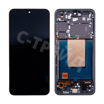 Дисплей для Samsung Galaxy S24 FE (S721B) модуль с рамкой Черный - (OLED) (Full Size)