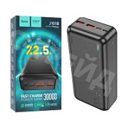 Внешний Аккумулятор (Power Bank) Hoco J101B 30000 mAh (22.5W, QC3.0, PD, 2USB, MicroUSB, Type-C, LED индикатор) Черный
