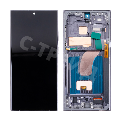 Дисплей для Samsung Galaxy S23 Ultra (S918B) модуль с рамкой Черный - (In-Cell)