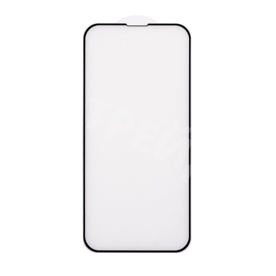 Защитное стекло "Матовое" для iPhone 13/13 Pro/14/16e/17e Черный (Закалённое, полное покрытие)