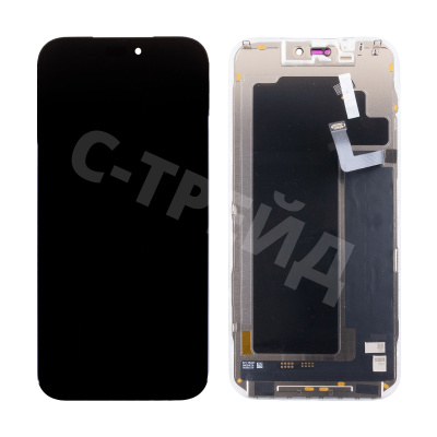 Дисплей для iPhone 17 Pro Max (A3526) в сборе с тачскрином Черный - (Soft OLED, Full HD, 120 Гц) (площадка под IC)