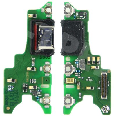 Шлейф для Huawei Honor 20/20 Pro/Nova 5T (YAL-L21/YAL-L41/Yale-L71A) плата на системный разъем/микрофон - Премиум