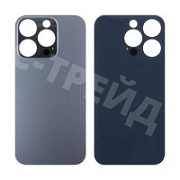 Задняя крышка для iPhone 14 Pro (A2891) Черный (стекло, широкий вырез под камеру, логотип)