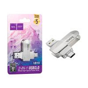 USB-флеш (USB 3.0 + Type-C) 32GB Hoco UD10 Wise Серебро