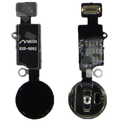 Шлейф для iPhone 7/7 Plus/8/8 Plus/SE (2020)/SE (2022) на кнопку HOME в сборе Черный - Премиум